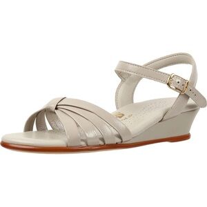 SAS | Strippy Womens quarter Strap Sandals Size 8.5 Beige Wedge Heel